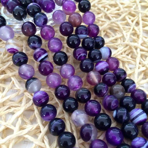 6mm red Striped Agate Onyx Gemstone Round Loose Bead 15 /'/'