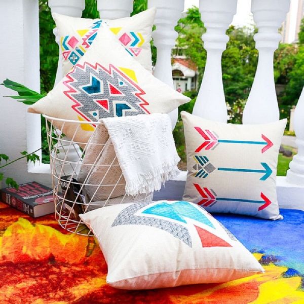 

новый многоцветный 8 стилей наволочка горячий хлопок белье западный стиль цвет линии наволочка диван наволочка автомобиль поясничный наволоч