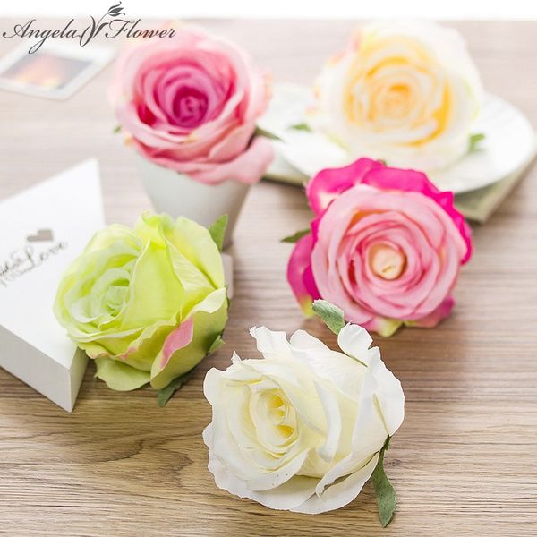 JNCH 50pcs Rose Artificielle Capitules Tete Fleur Faux Plante Artificielle Decoration pour Maison Mariage F/ête