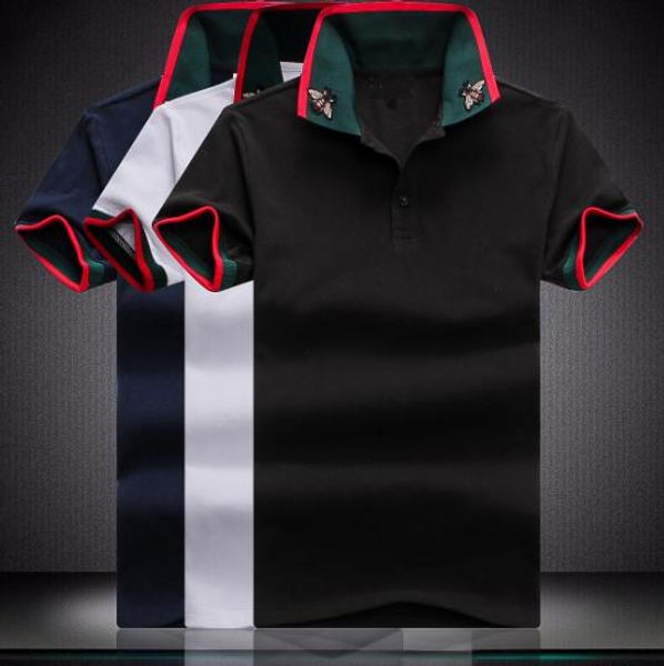 

Новый стиль летний лацкан, короткие рукава, мужская жемчужина хлопок, пчела цветн