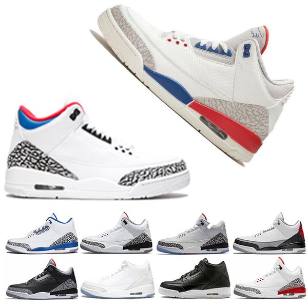 

Retro Air Jordan 3 Nike AJ3 3s Баскетбол обувь кроссовки для мужчин черный цемент Корея Катрин