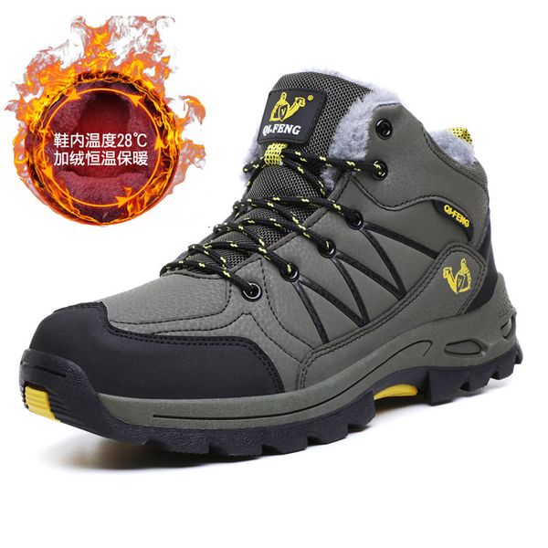 

socone men winter hiking boots men's sneakers warm outdoor trekking shoes waterproof climbing shoe plus size 38-47