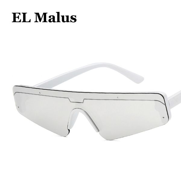 

el malus]new cat eye frame sunglasses women mens uv400 tan silver lens mirror brand designer sun glasses ladies eyewear, White;black