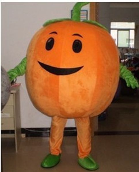 Тыква костюм талисмана прекрасный фрукты овощи Cospaly животных мультфильм персонаж взрослый Хеллоуин костюм карнавальный костюм