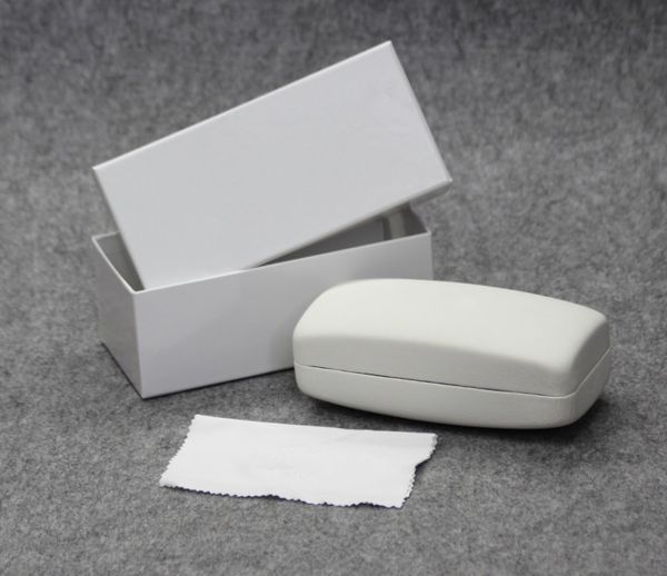 

white color fashion brand sunglasses case box