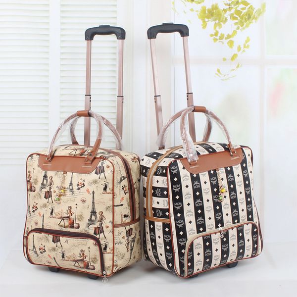 

wholesale18" female travel duffle bags on wheel,girls lovely cartoon travel bags,18 colors(types) available,good quality bags
