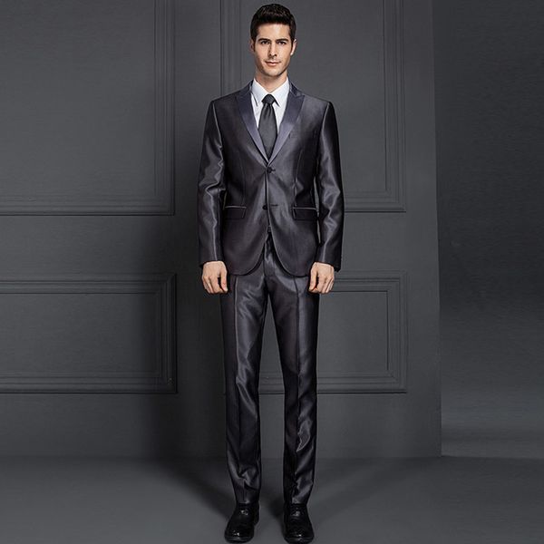 

wholesale price pure black wedding tuxedos groom suits business suits two pieces custom made varied classic style, White;black