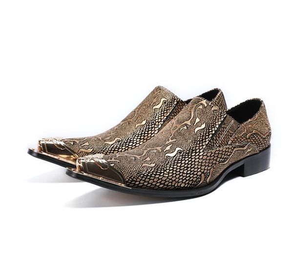 

2018 new style genuine leather high heels alligator shoes for men office loafers metallic pointed toe wedding party oxford shoe g175, Black