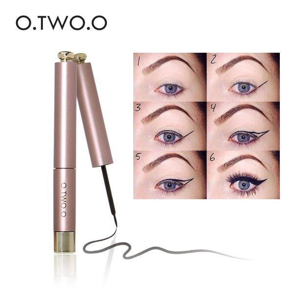 

o.two.o 2brush head eyeliner eyes makeup waterproof black liquid eyeliner pen make up beauty eye liner pencil cosmetics lipstick