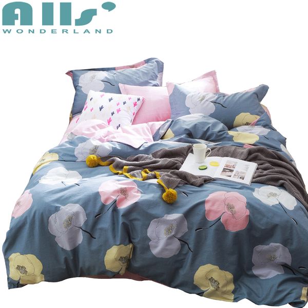 Floral Duvet Cover Bed Linen Bedding Set Queen Size 100 Cotton