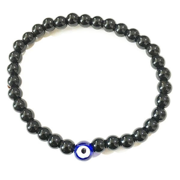 SN0047-1 6mm Black Onyx Pulseira Dupla Envoltório Pulseira de pedra dos homens do olho da pérola pulseira de amuleto homens pulseiras