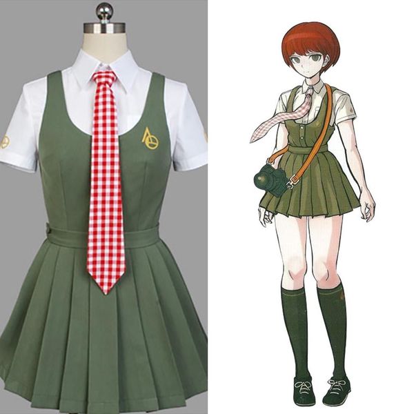 

new super danganronpa mahiru koizumi cosplay costume dress outfit suit, Black