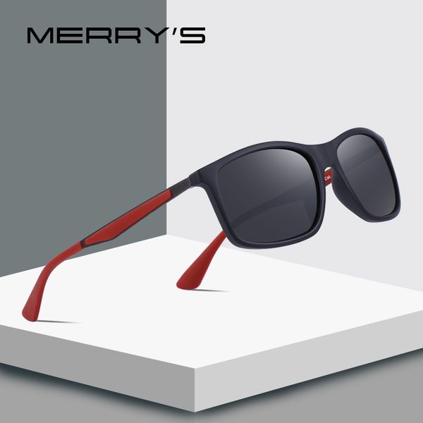 

merry's design men classic polarized sunglasses tr90 legs outdoor sports ultra-light series 100% uv protection s'8161, White;black