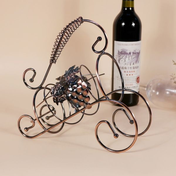 

tyjj-012 iron craft home decoration wine rack metal twisted grape wine bottle holder european style wine rack