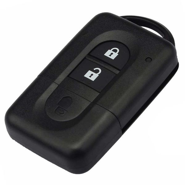 

2 button remote key fob case shell with cr2032 battery for car nissan micra x trail qashqal juke duke navara