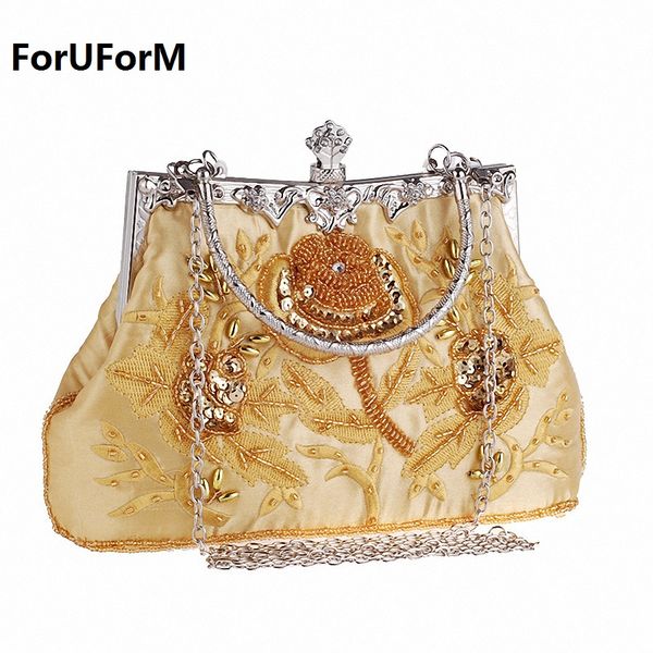 

2017 new fashion satin crystal clutch evening bags women charm handbag embroidery party dress accessories wedding bag li-1527