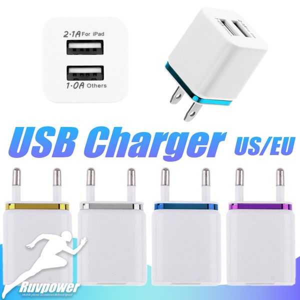 

Красочное зарядное устройство для Samsung S9 Примечания 10 Home Dual Wall USB зарядного устрой