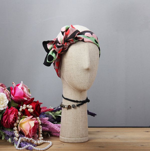 

fashionable female long head model fabric female head mannequin on sale, Khaki