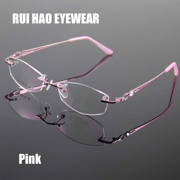 

rimless women's glasses frame designer spectacles women eyeglasses optical frame prescription eyewear eyeglass frames gafas, Silver