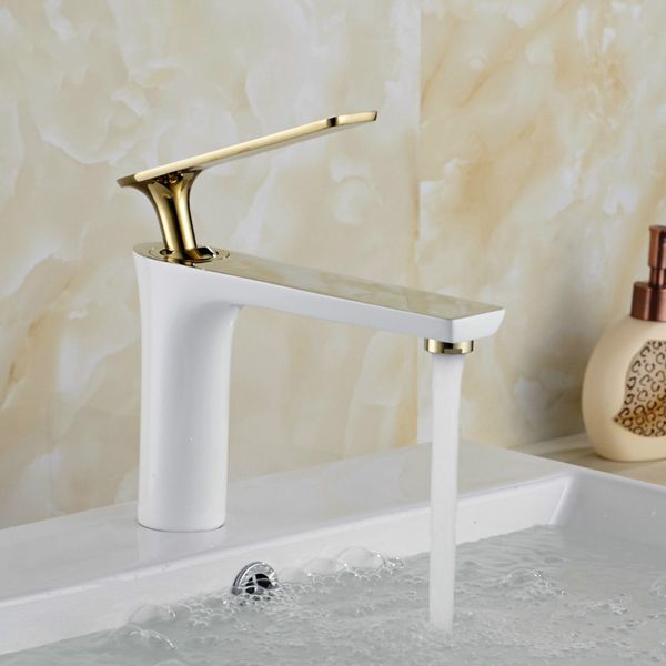 

Basin Faucets Modern Bathroom Tap Brass Washbasin Faucet Single Handle Silver Gold Sink Mixer Taps