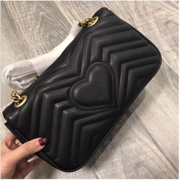 

2018 women luxury classic leather heart style gold chain sell new women handbags shoulder bags tote bags messenger bag handbags