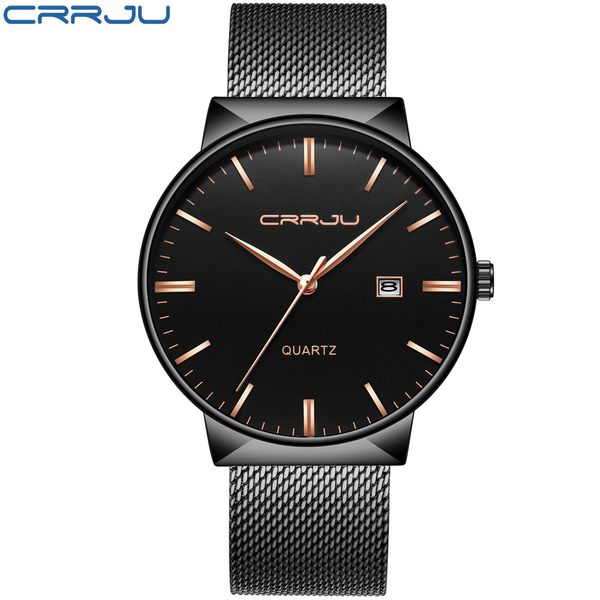 

man watches men's watch waterproof fashion waterproofing stainless steel mesh watch calendar display leisure style watches new, Slivery;brown