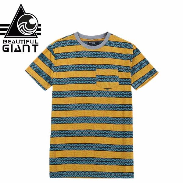 

beautiful giant men striped yellow blue pocket t-shirt casual men summer tees, White;black