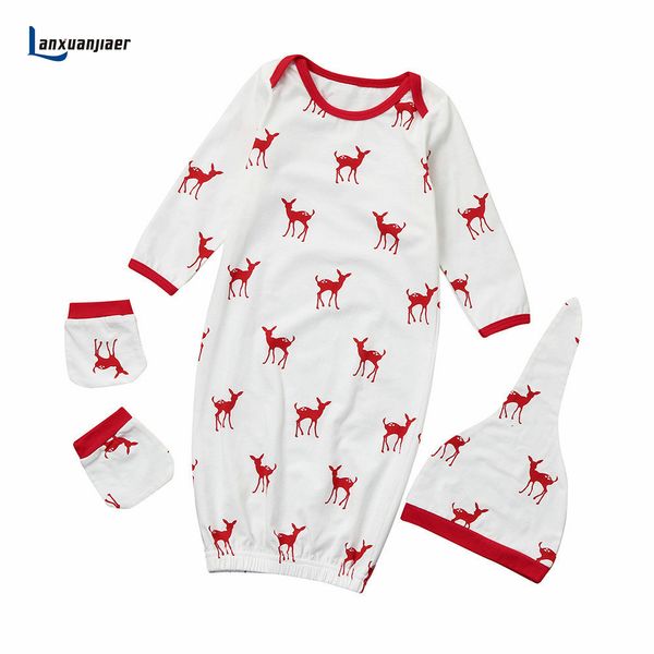 

lanxuanjiaer newborn baby sleeping bag cartoon cotton cute deer infant boys girls sleep sack with hat for 6-18 month sale