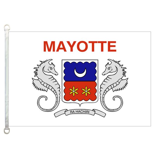 

good flag]mayotte flags banner 3x5ft-90x150cm 100% polyester country flags, 110gsm warp knitted fabric outdoor flag