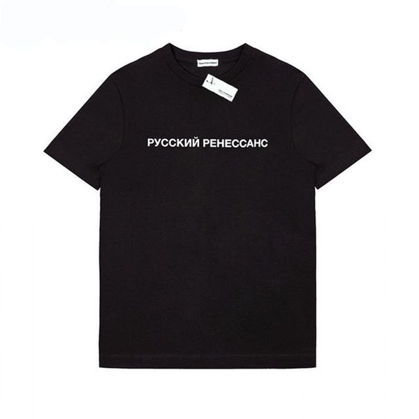 

GOSHA Letters Printed Mens Hip Hop Simple Designer Tshirts Casual Tees Male Short Sleeve Crew Neck Tops