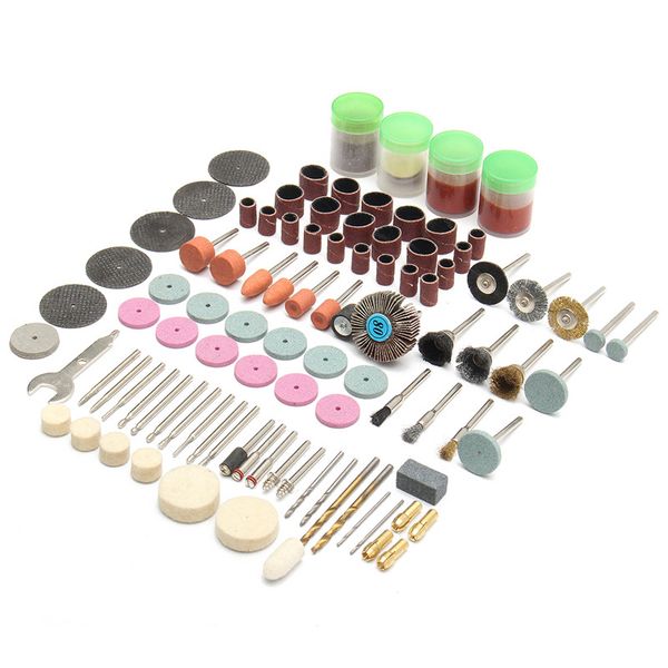 Freeshiping 142 Teile/los Elektrische Grinder Dreh Werkzeug Zubehör Bit Set für Dremel Schleifen Schleifen Polieren Disc Rad Spitze Cutter Bohrer disc