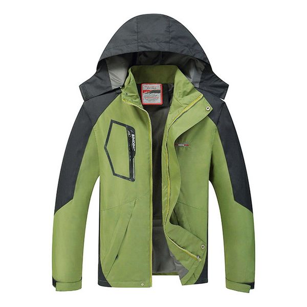 

men running jacket autumn winter hooded windproof sport coat plus size outdoor workout wear hiking coat, Black;red