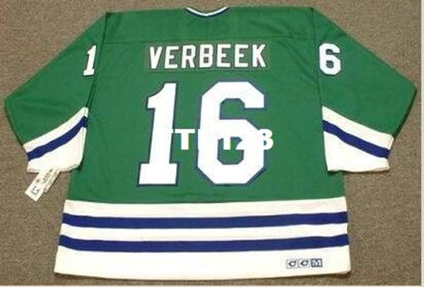 

men #16 pat verbeek hartford whalers 1989 ccm away hockey jersey or custom any name or number retro jersey, Black;red