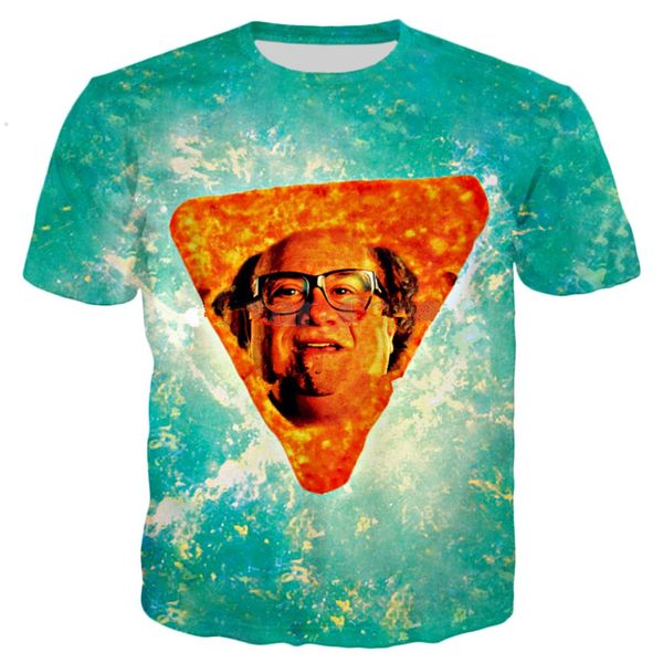 

новые моды женщины мужчины футболку дэнни девито в nacho cheese flavor 3d печать повседневный прохладный футболка u790, White;black