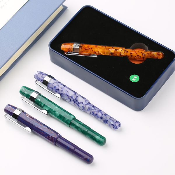 

short pocket fountain pen ef nib 0.38mm small bent nib 0.6mm for choose nice creative travel ink pens with a gift box