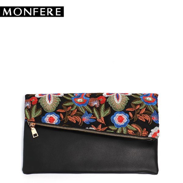 

monfer new day clutch vintage flower embroidery cover women envelope bag chain shoulder evening bags ladies purse crossbody bag