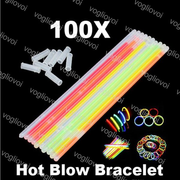 

multi color glow stick bracelet necklaces neon party led flashing light stick wand novelty toy led vocal concert led flash sticks epacke