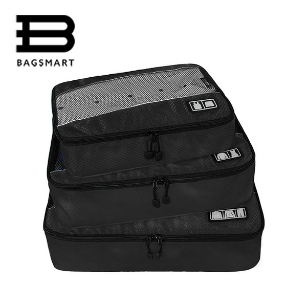 

bagsmart 3 pcs clothing packing cubes travel bags for shirts pants garment bags travel duffle bag luggage organizers