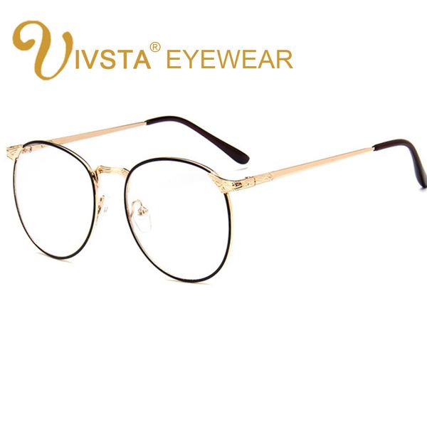 

ivsta oversized glasses men fashion big large gold metal optical frame degree prescription lenses myopia round oval spring hinge, Silver
