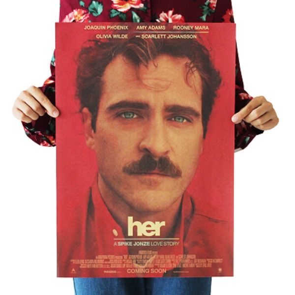 

wxh,hollywood film classic love movie scarlett / her / kraft paper/wall stickers/bar retro poster/decorative painting 51x35.5cm