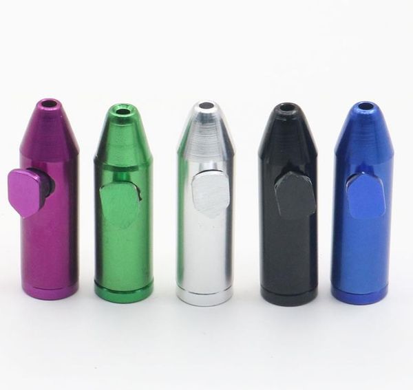 

jamaica bullet bottle snuff nose fine shape metal pipe reggae pipe aluminum ugljf