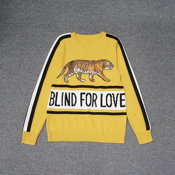 

Top quality Winter Cotton sweater tiger print High quality streets black m136