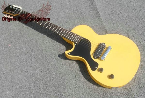Linkshänder Creme Junior E-Gitarre Neuankömmling Großhandel Gitarren Top Musikinstrumente Kostenloser Versand