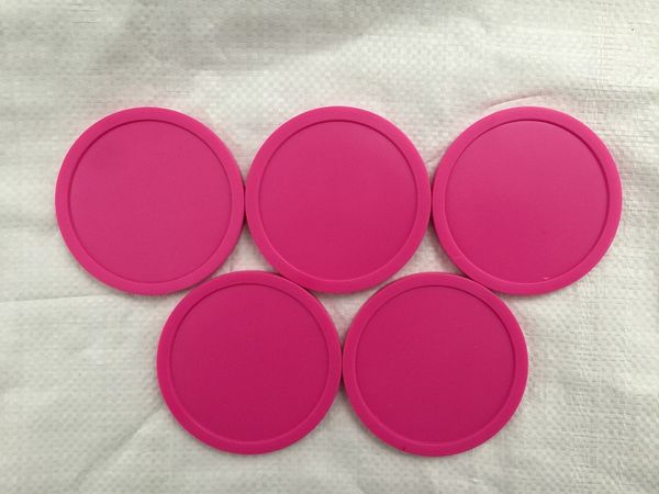 

free shipping 5pcs/lot pink air hockey table pusher puck 63mm 2-1/2" goalies 6321