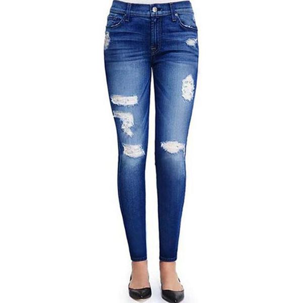 

push up jeans women`s celebrity style fashion blue low rise skinny distressed washed stretch denim jeans for women ripped pants