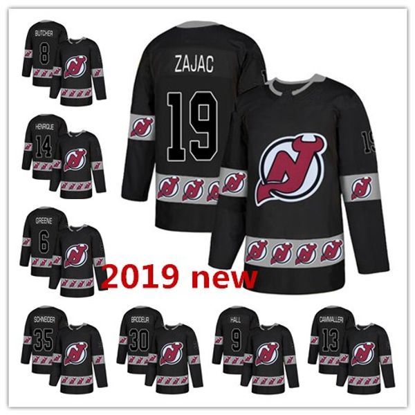 

2019 new New Jersey Devils Taylor Hall Nico Hischier Kyle Palmieri Blake Coleman Jesper Bratt mens stitched hockey black Jersey