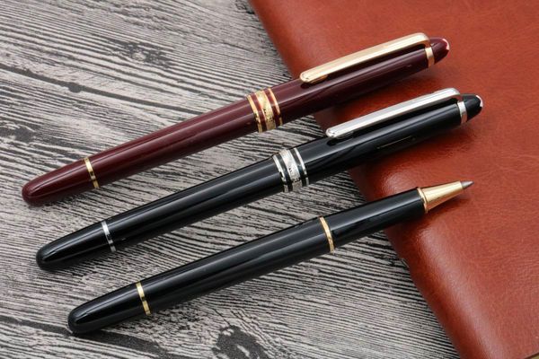 

Black RED GOLDEN SILVER office Writing Supplies gift serial number 163 series refill Rollerball pen, Blue;orange
