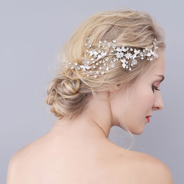 Stunning Modern Wedding Hair Combs Delicate Rhinestone Crystal