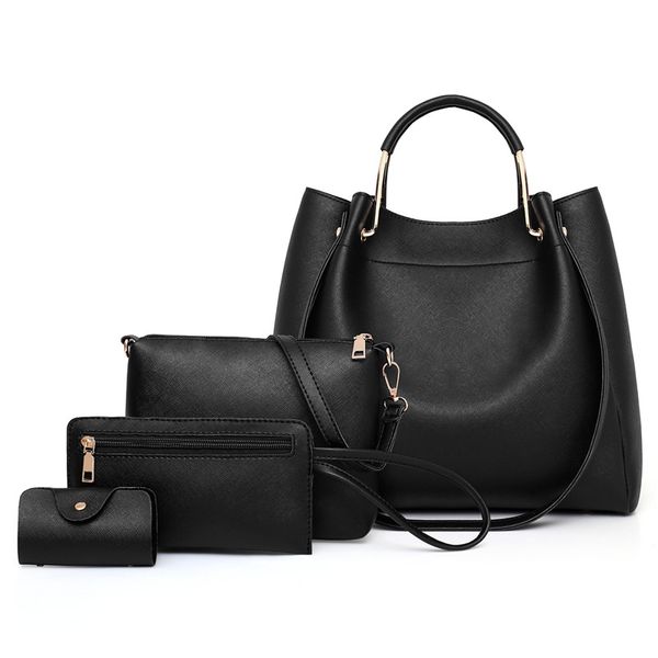 

soudelor 4 pieces / set of pu leather 2018 ladies messenger bag handbag clutch bag female handbag ladies mini shoulder