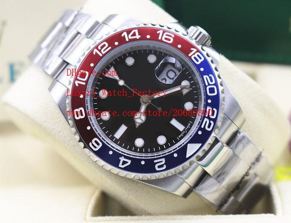 

роскошные сапфировое стекло 40 мм gmt 116719 116719blro азия 2813 механизм из нержавеющей стали автоматические механические мужские мужские, Slivery;brown